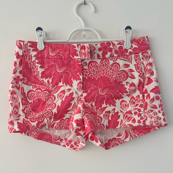 J crew stretch chino short pink floral print size 6 - Picture 2 of 7